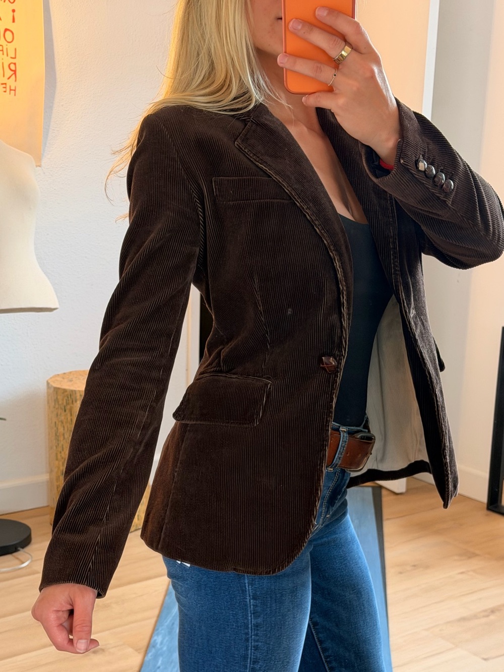 J.Crew Brown Corduroy Tailored Blazer Size 2